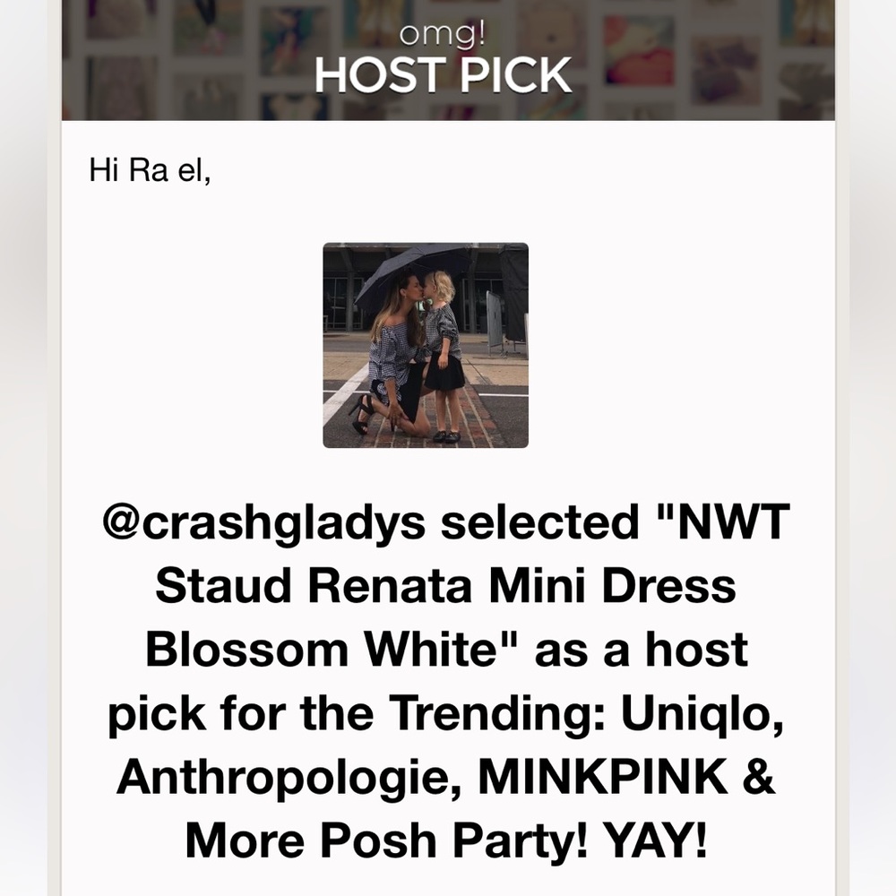 πΊπHPππΊ NWT Staud Renata Mini Dress Blossom White - Picture 16 of 16